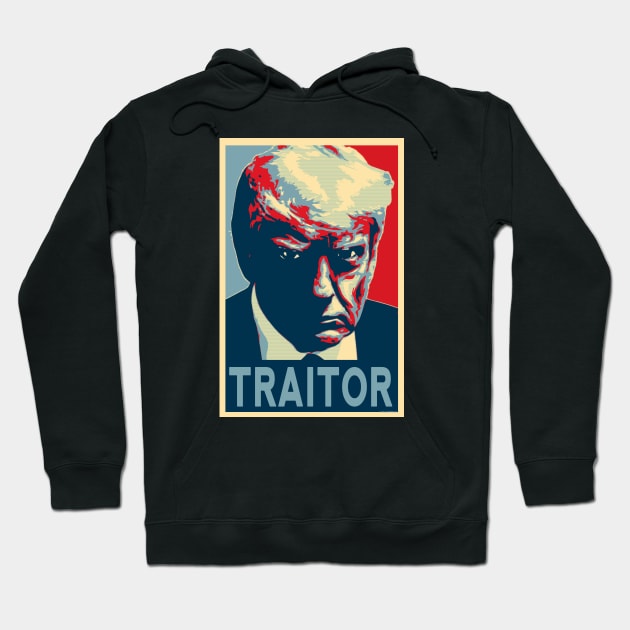 Trump Traitor Mugshot - by-CH3Media Hoodie by CH3Media